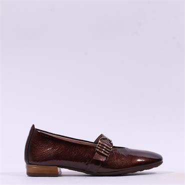 Hispanitas Oslo Mary Jane Loafer - Brown Patent
